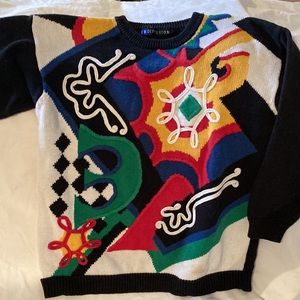 IB DIFFUSION multi-color sweater L Vintage